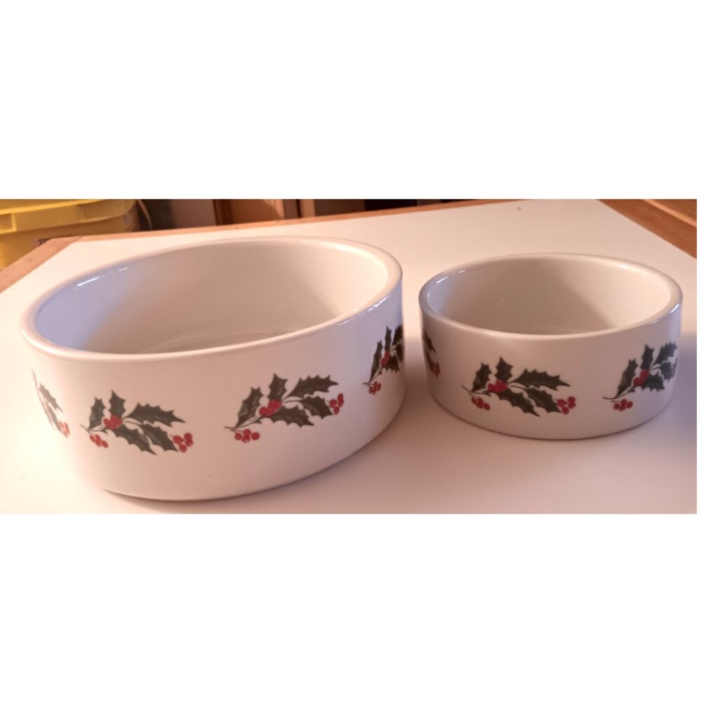 SPOT Round Ceramic Candy Bowls New 2 Pieces